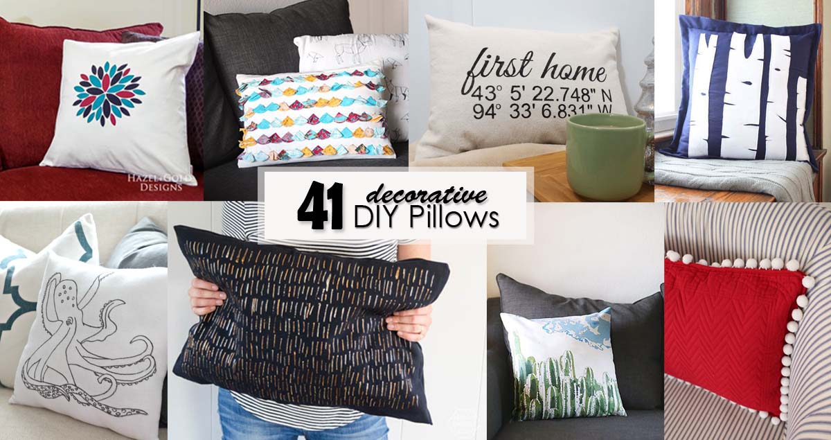 41 decorative DIY pillows - Social Media Image