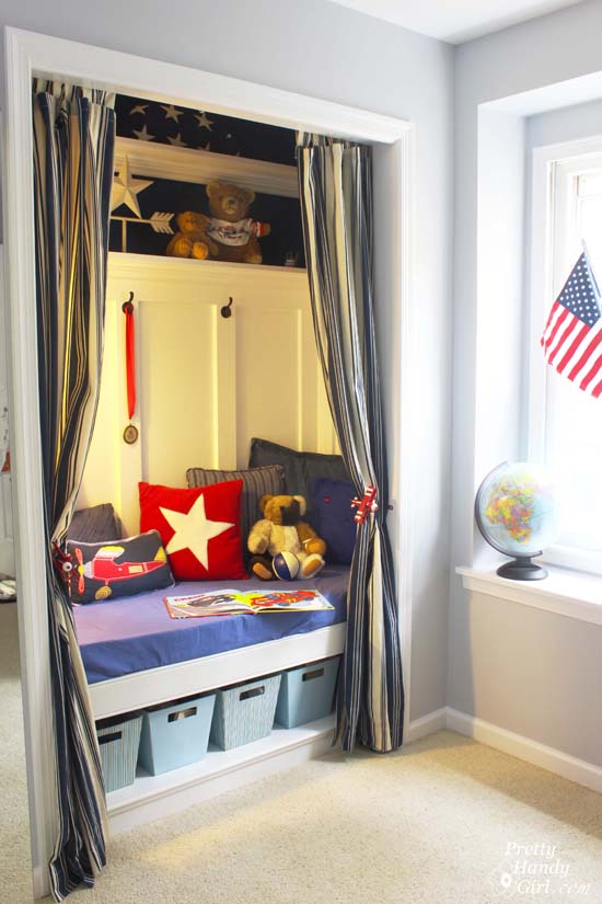 Boy's Red, White & Blue Themed Room | Pretty Handy Girl