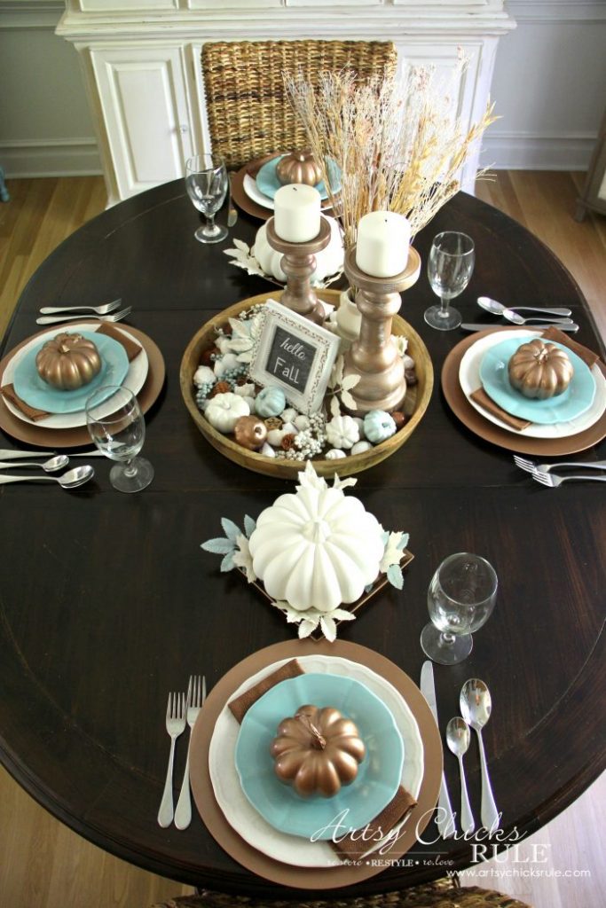 Coastal Casual Fall Tablescape Artsy Chicks Rule