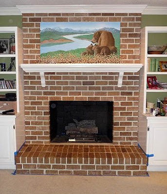 Painting Brick Fireplace