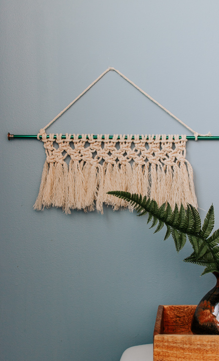 Hang up your Mini Macrame Wall Hanging