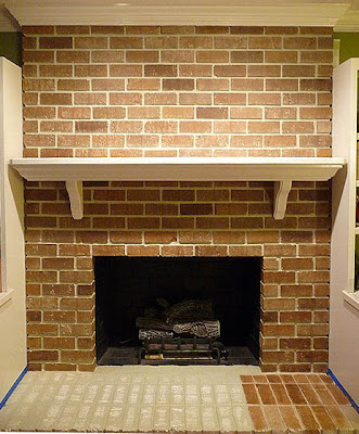 Painting Brick Fireplace