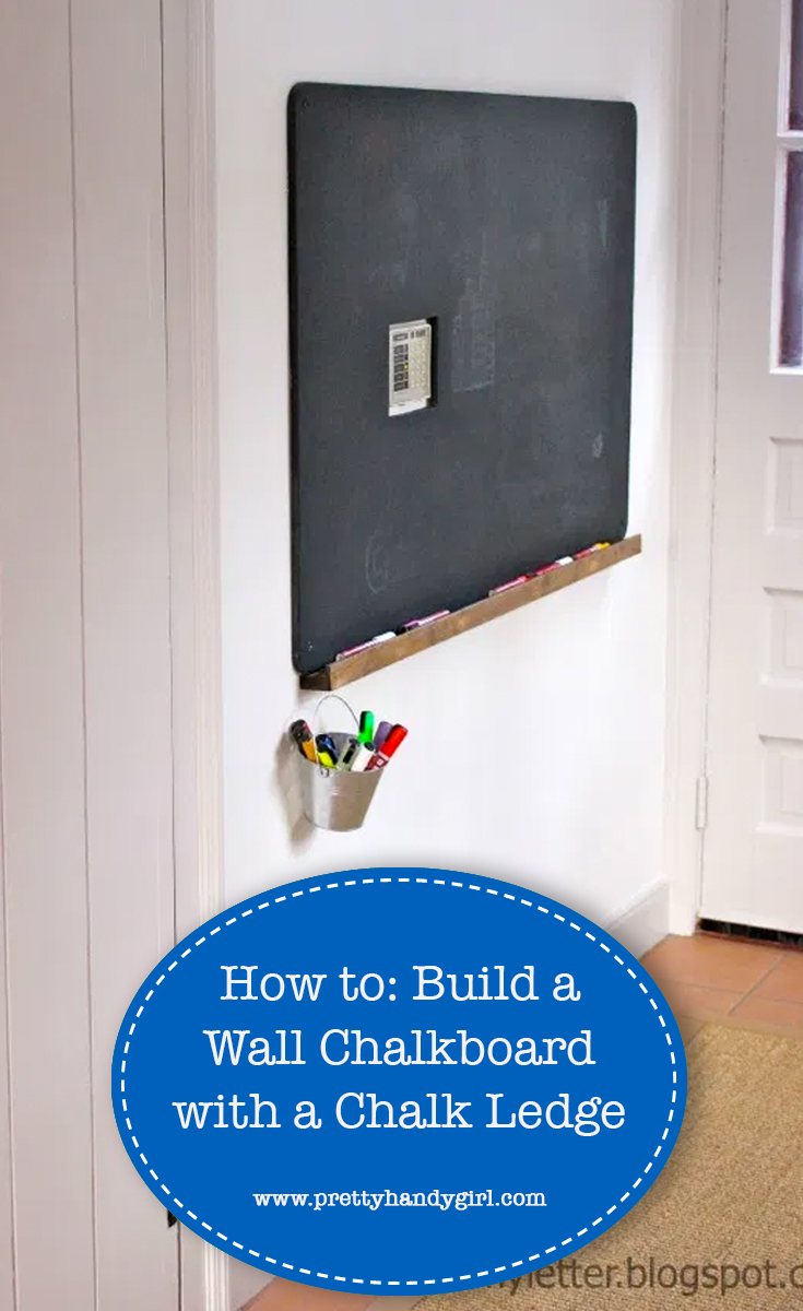 How to easily add a chalk ledge to your chalkboard | Pretty Handy Girl