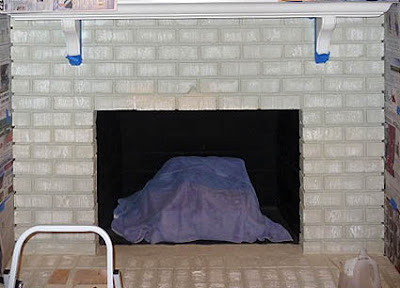 Painting Brick Fireplace