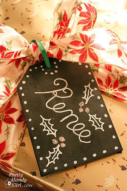 chalkboard paint projects - gift tags