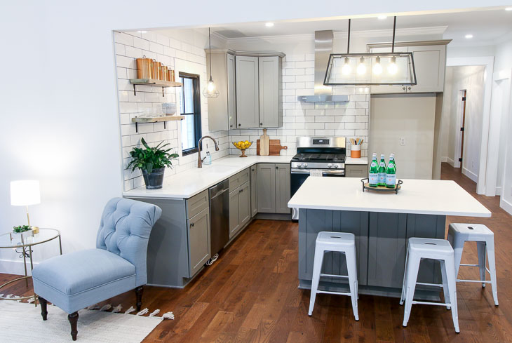 Modern Farmhouse Kitchen in a 1900 historic house