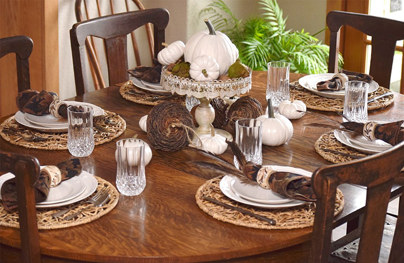 White Wood Fall Tablescape TimelessCreationsMN