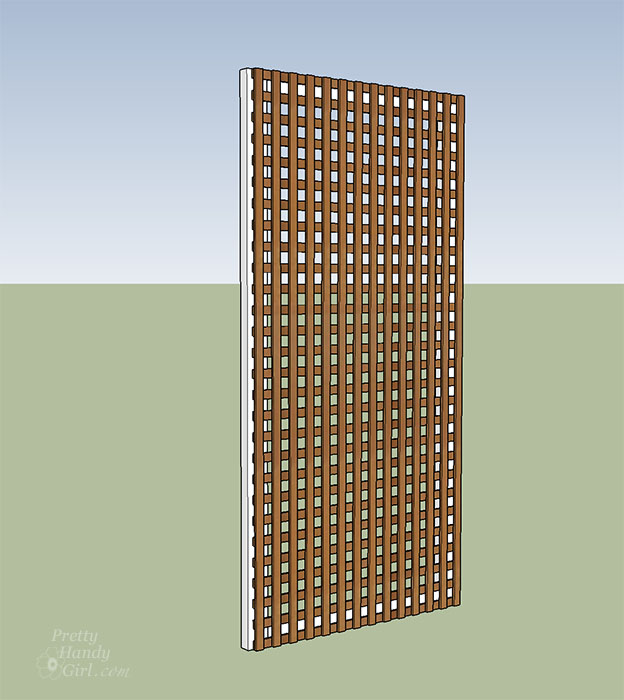 add lattice panel to 2x4 frame