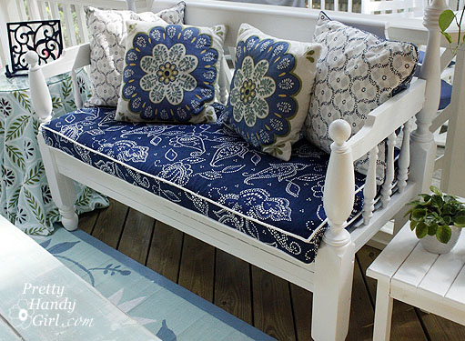 Blue Bench Cushion