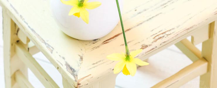 Chalk Painted Wooden Stool | Pretty Handy Girl