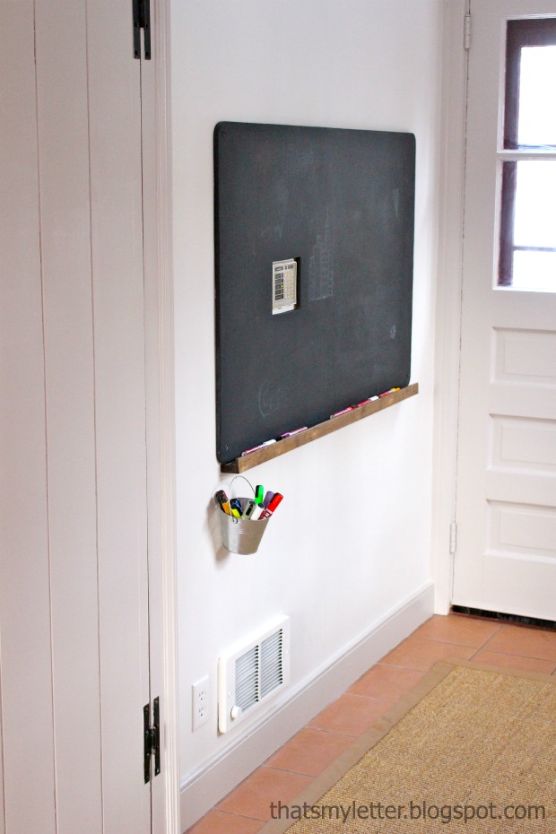 chalkboard paint project - chalkboard with ledge