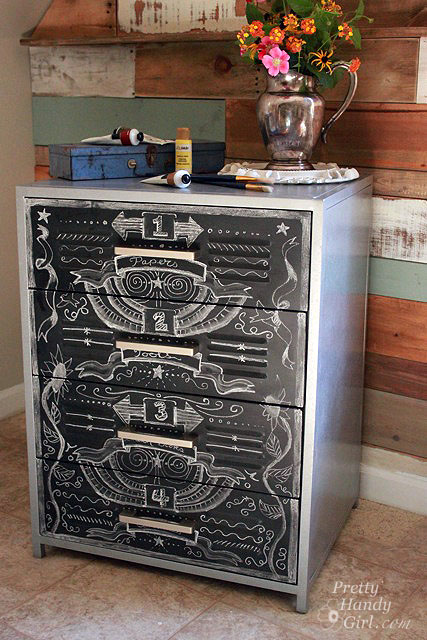 chalkboard paint project chalkboard zinc cabinet beauty shot