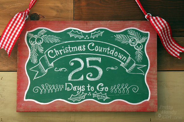 chalkboard paint projects for christmas sign