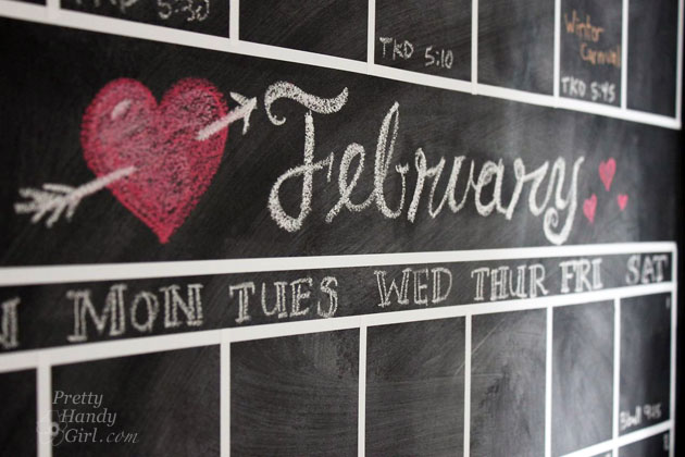 DIY Chalkboard Calendar | Pretty Handy Girl