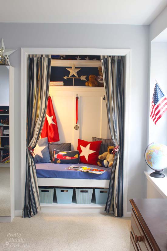 Boy's Red, White & Blue Themed Room | Pretty Handy Girl