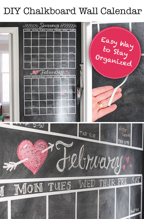 DIY Chalkboard Wall Calendar