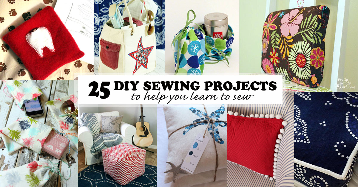 diy sewing projects to help you learn to sew social media image