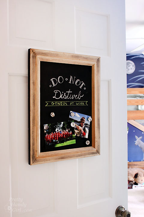 Upcycled Magnetic Chalkboard Frame | Pretty Handy Girl