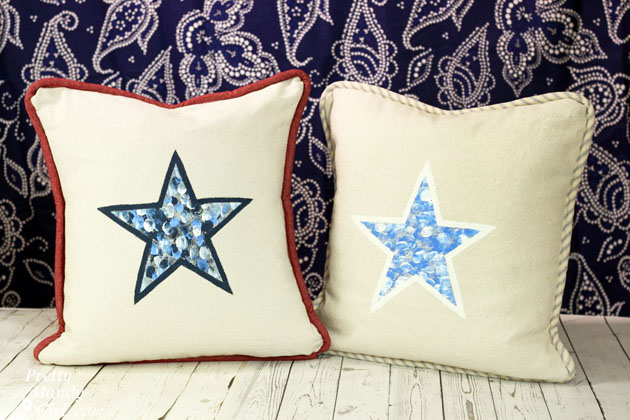 Make Your Own Finger-Printed Star Pillows | Pretty Handy Girl