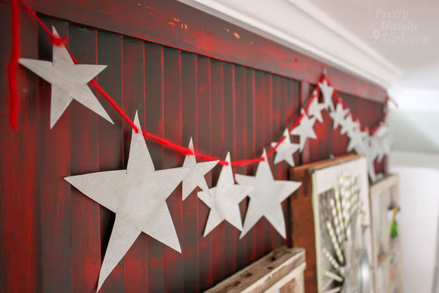 Galvanized Metal Star Garland | Pretty Handy Girl