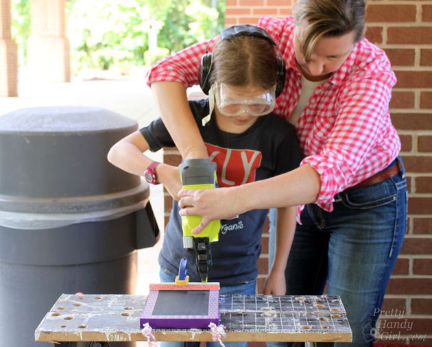 DIY Chalkboard Memo Board (4th grade project) | Pretty Handy Girl