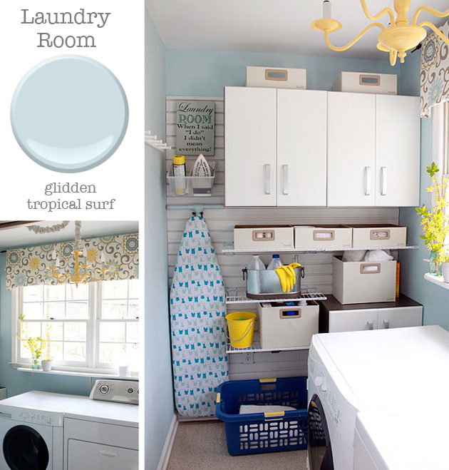 Laundry Room - Glidden Tropical Surf | Pretty Handy Girl