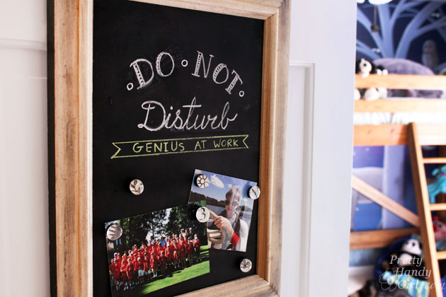 Upcycled Magnetic Chalkboard Frame | Pretty Handy Girl