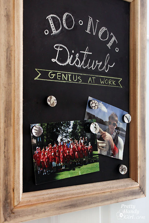 Upcycled Magnetic Chalkboard Frame | Pretty Handy Girl