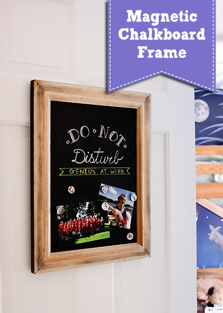 Upcycled Magnetic Chalkboard Frame | Pretty Handy Girl