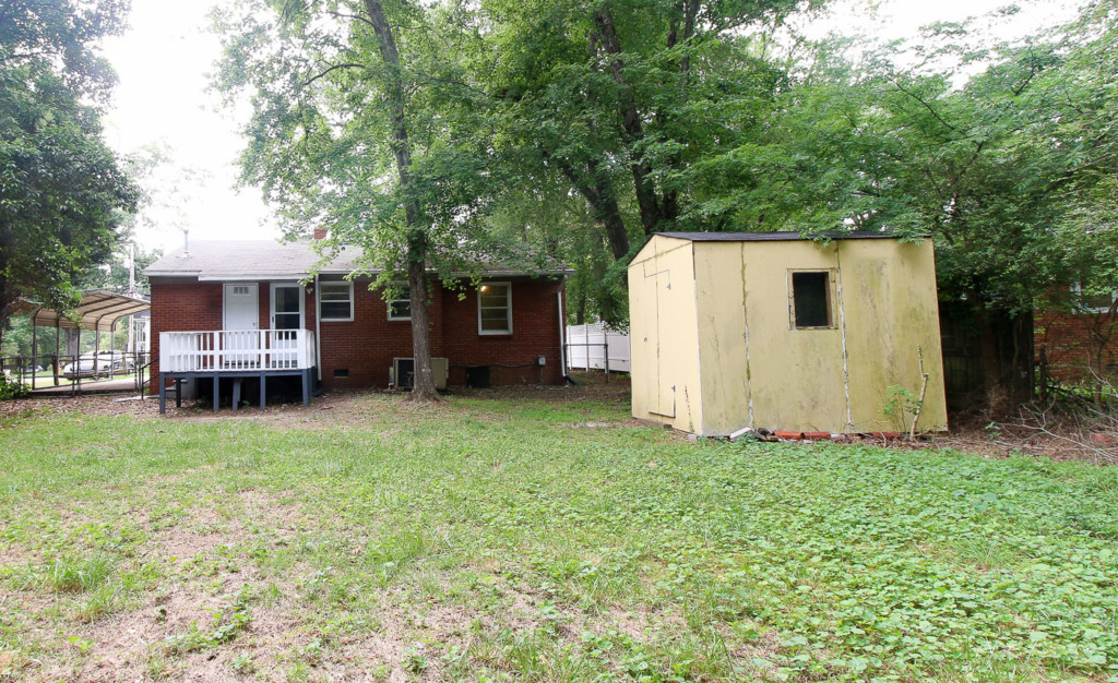 ugly shed in backyard