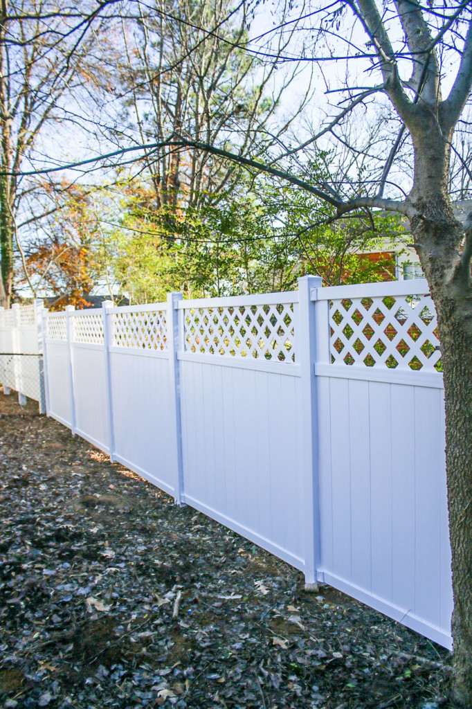 PVC privacy fence