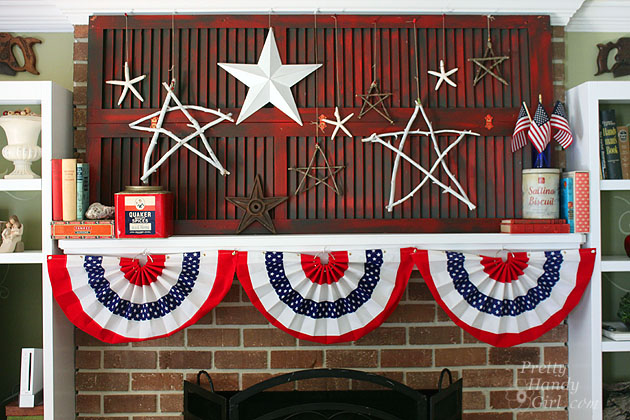 Patriotic Summer Mantel