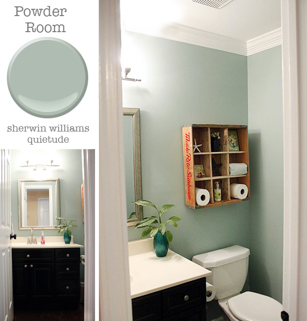 Powder Room: Sherwin Williams Quietude | Pretty Handy Girl