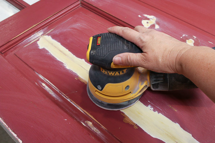 Sand cracked door panel repair smooth