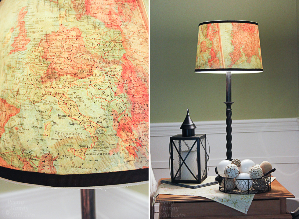 Vintage Map Lampshade | Pretty Handy Girl