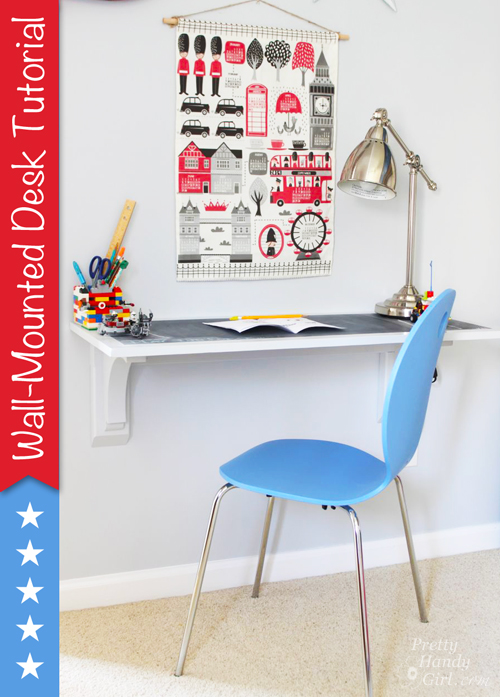 Wall-Mounted Desk Tutorial | Pretty Handy Girl