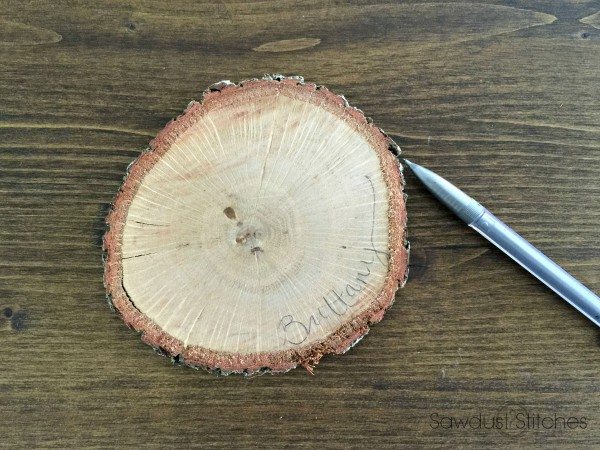 wood slice coasters